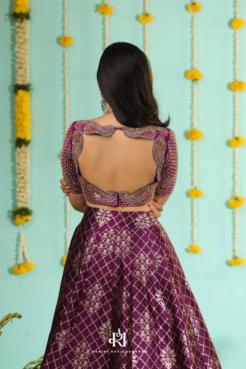 Vadamalli - pure silk banarasi lehanga