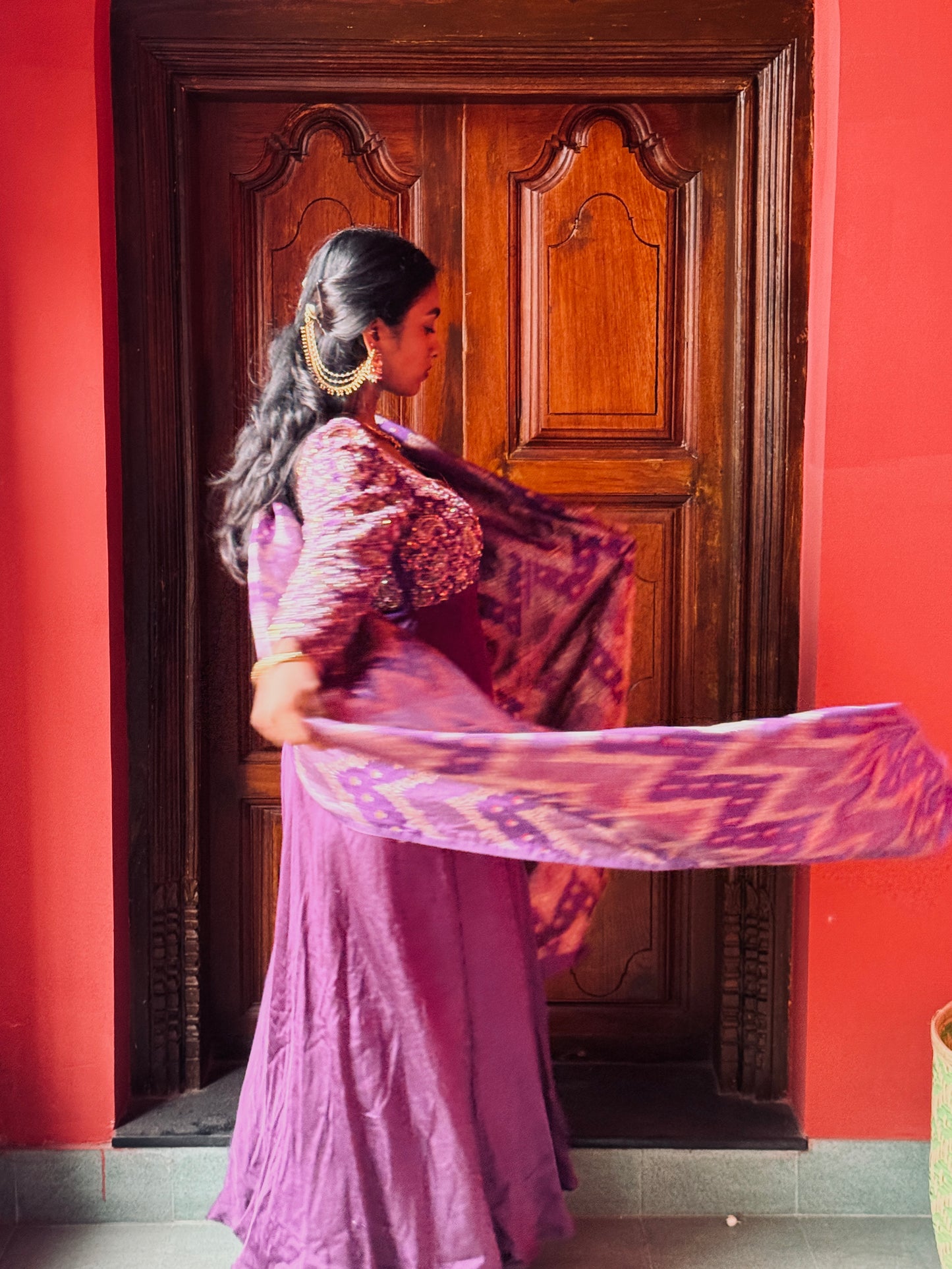 Purple Paisley Anarkali