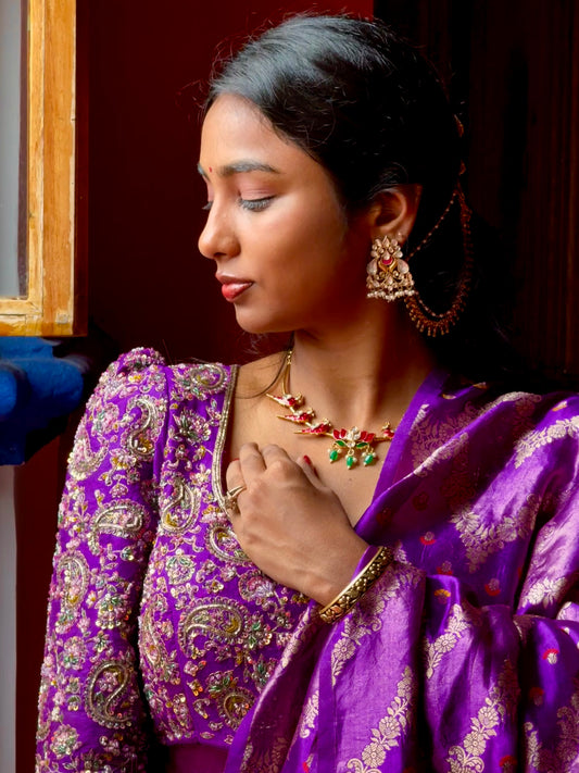 Purple Paisley Anarkali