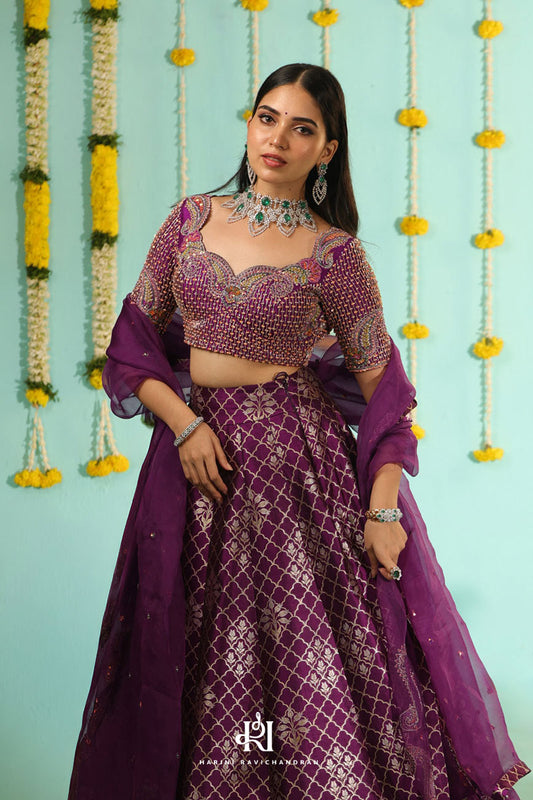 Vadamalli - pure silk banarasi lehanga